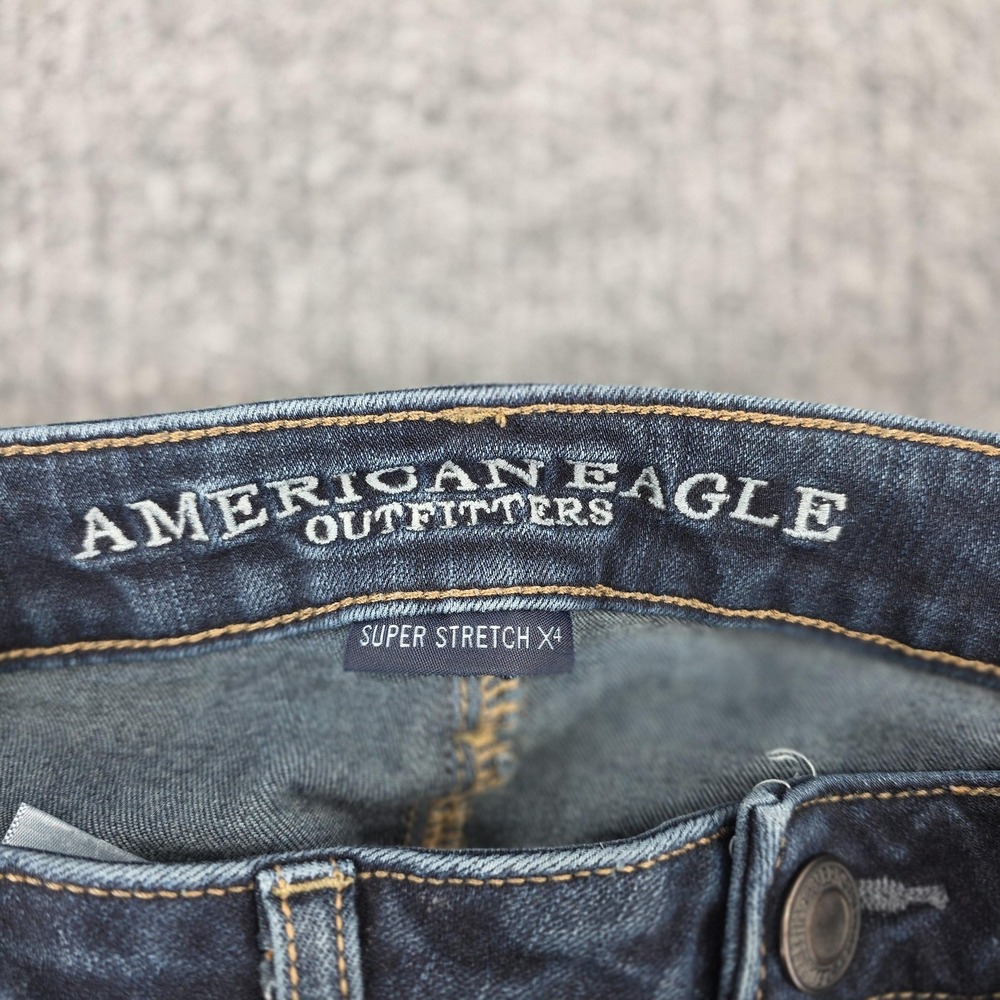 American Eagle Jeans Womens 2 Blue Super Stretch Jegging Medium Wash Low Rise - Picture 6 of 11